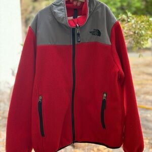 Girls The North Face Red Fleece Jacket